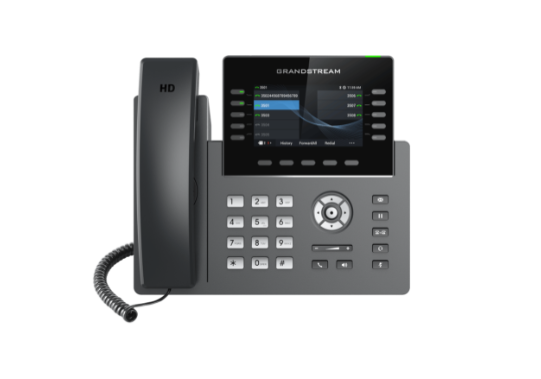 Picture of Grandstream admin phone. 4.3" colour LCD.